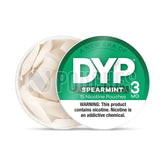 Open Box Spearmint DYP Nicotine Pouches 3mg